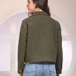 crimsoune club Shell 93% Polyester 7 Spandex Lining 100% Polyester Solid Coat For Women image 4