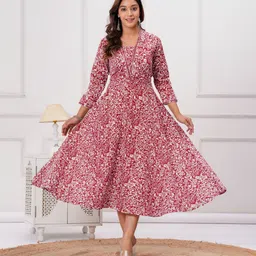 anaya Women Printed Pure Cotton Anarkali Kurta-picture-12
