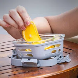 glasafe Soothing Slate 320Ml Fresh Grip Borosilicate Glass With Protective Silicone Sleeve Lunchbox image 3