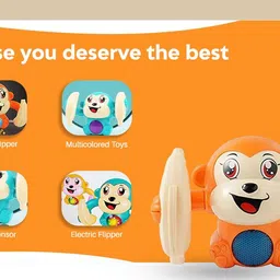 saleoff Tumbling Rolling Monkey With Voice Sensor, Light, Music & Rotating Arms196 image 4