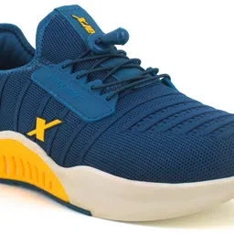 Sparx Men Blue & Yellow Mesh Running Non-Marking Shoes image 4