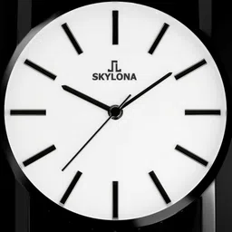 SKYLONA Men Brass Dial & Stainless Steel Analogue Watch Elegance White image 5