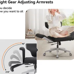 drogo Freedom-X Multi-Position Cross Legged Office Chair for Work with Laptop Tray Mesh Office Executive Chair image 5