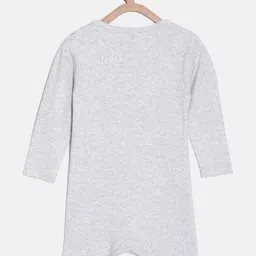 YK Organic Boys Pack Of 2 Grey & White Car Printed Organic Cotton Rompers image 5