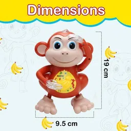 varsug traders Dancing Monkey Toy with Music, Flashing Lights, and Swinging Arms for Kids Rattle image 2