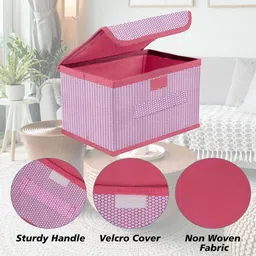 fairy choice Nylon Non-Woven Storage Box Wardrobe Closet Organizer Foldable Stackable Basket Storage Basket image 4