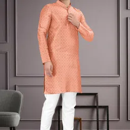 anrex Men Jacquard Kurta Pyjama Set image 2