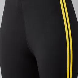 blinkin Striped Women Black, Yellow Tights image 5