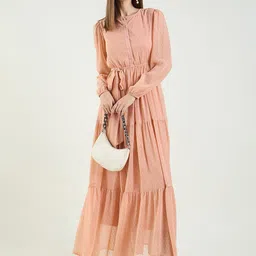 aayu Puff Sleeve Georgette Maxi Dress image 2