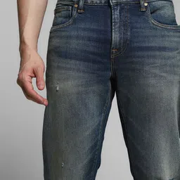 Jack & Jones Men Slim Fit Low-Rise Mildly Distressed Light Fade Stretchable Jeans image 3