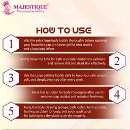 MAJESTIQUE Pink Bathing Round Loofah image 5