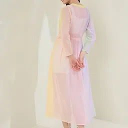 StyleStone Colourblocked Longline Tie-Up Shrug image 2