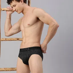 Zoiro Printed Modal Mid-Rise Basic Briefs image 2