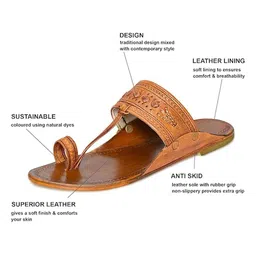 STEPSOFT Men Ethnic Leather Comfort Sandals image 5