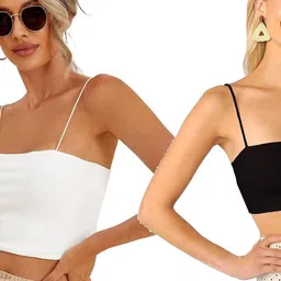 PINOVO Women Pack Of 2 Solid Cotton Crop Top-picture-11