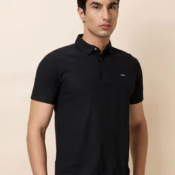 Park Avenue Men Solid Polo Collar Cotton T-shirt image 3