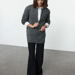 Trendyol Women Cardigan with Embellished Detail-image-25