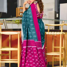 AMRUTKALA SAREES Ethnic Motifs Printed Pure Cotton Block Print Saree image 2