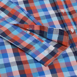 Kenneth Cole Men Slim Fit Buffalo Checked Spread Collar Cotton Casual Shirt image 5