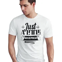 Seekbuylove Typography Printed Round Neck Short Sleeves Bio Finish Pure Cotton T-shirt-image-39