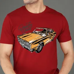 NOBLE HUSTLE Men Graphic Printed Round Neck Cotton T-shirt image 4
