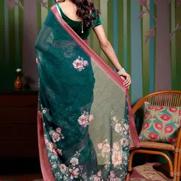PAMPER YOURSELF Floral Saree image 3