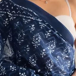 SYS Brand - Shop Your Style Ethnic Motifs Block Printed Ikat Saree image 3