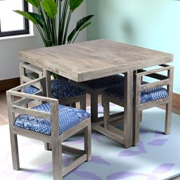 Ikiriya Set Of 5 Grey Wood Dining Chair-picture-9