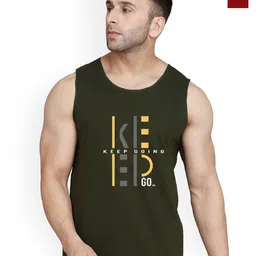 SLOWLORIS Men Pack Of 2 Printed Bio-Wash Combed Cotton Gym Vests-picture-11