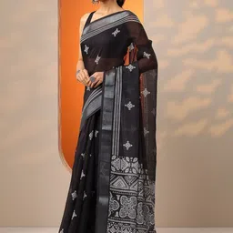 Libas Ethnic Motifs Printed Zari Saree image 2