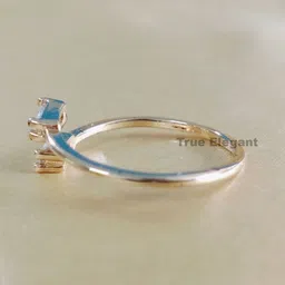 ventino Rhodium Plated Cubic Zirconia-Studded Finger Ring image 4