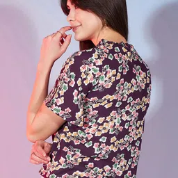 DressBerry Print Flared Sleeve Top image 3