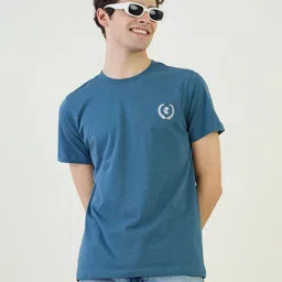 Iconic Mens Solid Crew Neck Regular Fit Stretchable T-Shirt-picture-48
