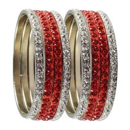 Vidhya Kangan Set Of 8 Stone Studded Plus-Size Bangles image 2