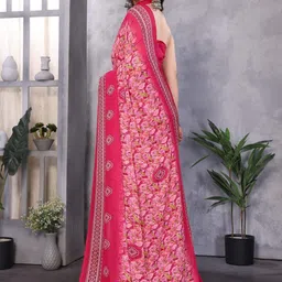 MAHALASA Floral Pure Georgette Handloom Saree image 3