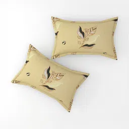 B' Decorlish Mustard 220 TC Queen Bedsheet with 2 Pillow Covers image 3