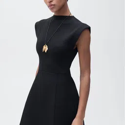 MANGO Extended Sleeve Shift Mini Dress-picture-30