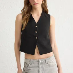 Trendyol V-Neck Woven Waistcoat-picture-28