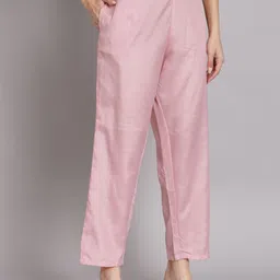 VredeVogel Women Floral Regular Chanderi Silk Kurta with Trousers & With Dupatta image 5