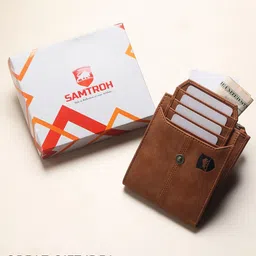 SAMTROH Men Vegan Leather Two Fold Wallet image 4