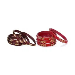 1ST TIME Set of 8 Stone-Studded Bangle-image-42