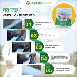 jal pravah HDPE lapeta pipe 5 inch 60 meter HDPE Laminated Woven Lay Flat Tube Lapeta Hose Pipe image 4