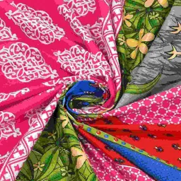 AC FASHION Pink & Green 144 TC Single Bedsheet Set 1.50 m x 2.20 m image 2