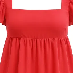 don't be basic Flutter Sleeve Georgette Top image 4