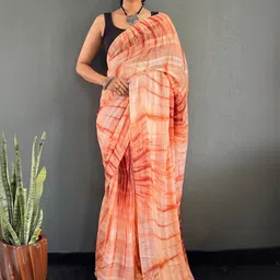 SHOPLANCE Tie and Dye Pure Georgette Saree-picture-13