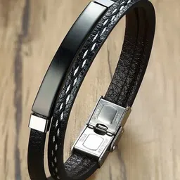 YouBella Men Black Kada Bracelet-image-6