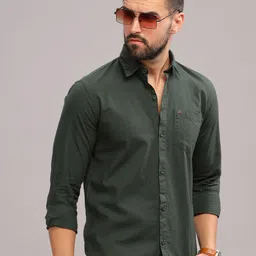 BS BLUE SQUAD Men India Slim Fit Spread Collar Solid Casual Shirt-picture-37