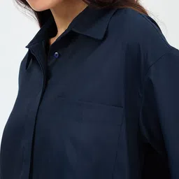 FEMMELLA Women Shirt Collar Shirt Mini Dress image 3