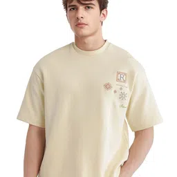 RARE RABBIT Men Graphic Printed Round Neck Cotton Relaxed Fit T-shirt-picture-16