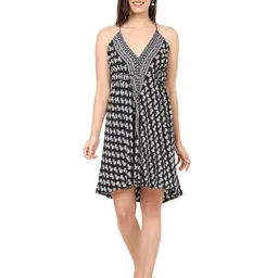 GALE GIRLS Women Paisley Printed Halter Neck A-Line Dress-image-25